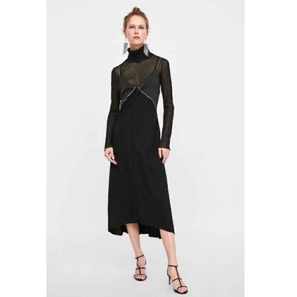 Zara Cocktail Lingerie Style Dress Size Medium - Picture 1 of 6